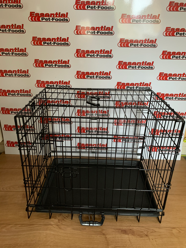 Double Door Dog Crate 78x48x56cm Large Essential Pet Foods Shop